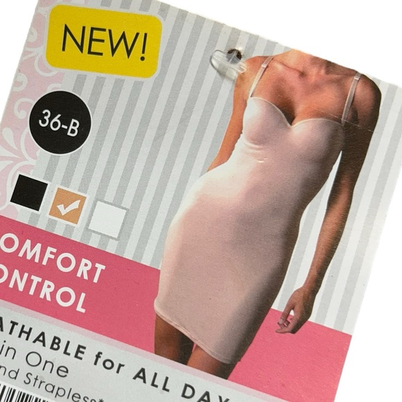 CURVI nude Slip Strapless underwire bra multiway detachable straps 36B NWT - Picture 6 of 6